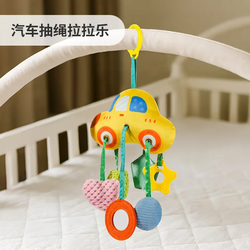 ベビー用プルアンドプレイボトル 幼児用プルアンドプレイペンダント 新生児用プルストリングラトル ベッドサイドスーザー