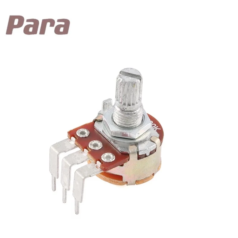 WH148 3pin With Switch 15MM Bend Foot 5K 10K 20K 50K 100K 500K B5K B10K B20K B100K B500K Potentiometer