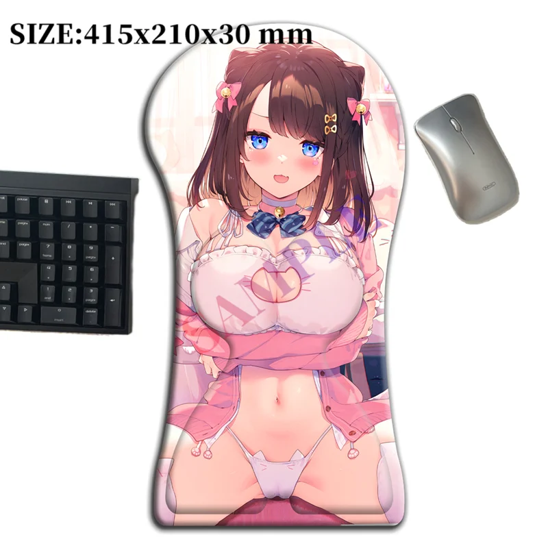 

415mm Vtuber Ayamy Cute Whole Body 3D Large Mouse Pad Creative Arm Wrist Rest Anime Ass Oppai Mousepad