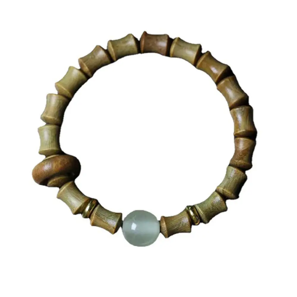 Hand Rope Handmade Bangles Women Jewelry Accessories Green Sandalwood Hand Rings Evernight Bracelet Rosary Decoration Bracelet