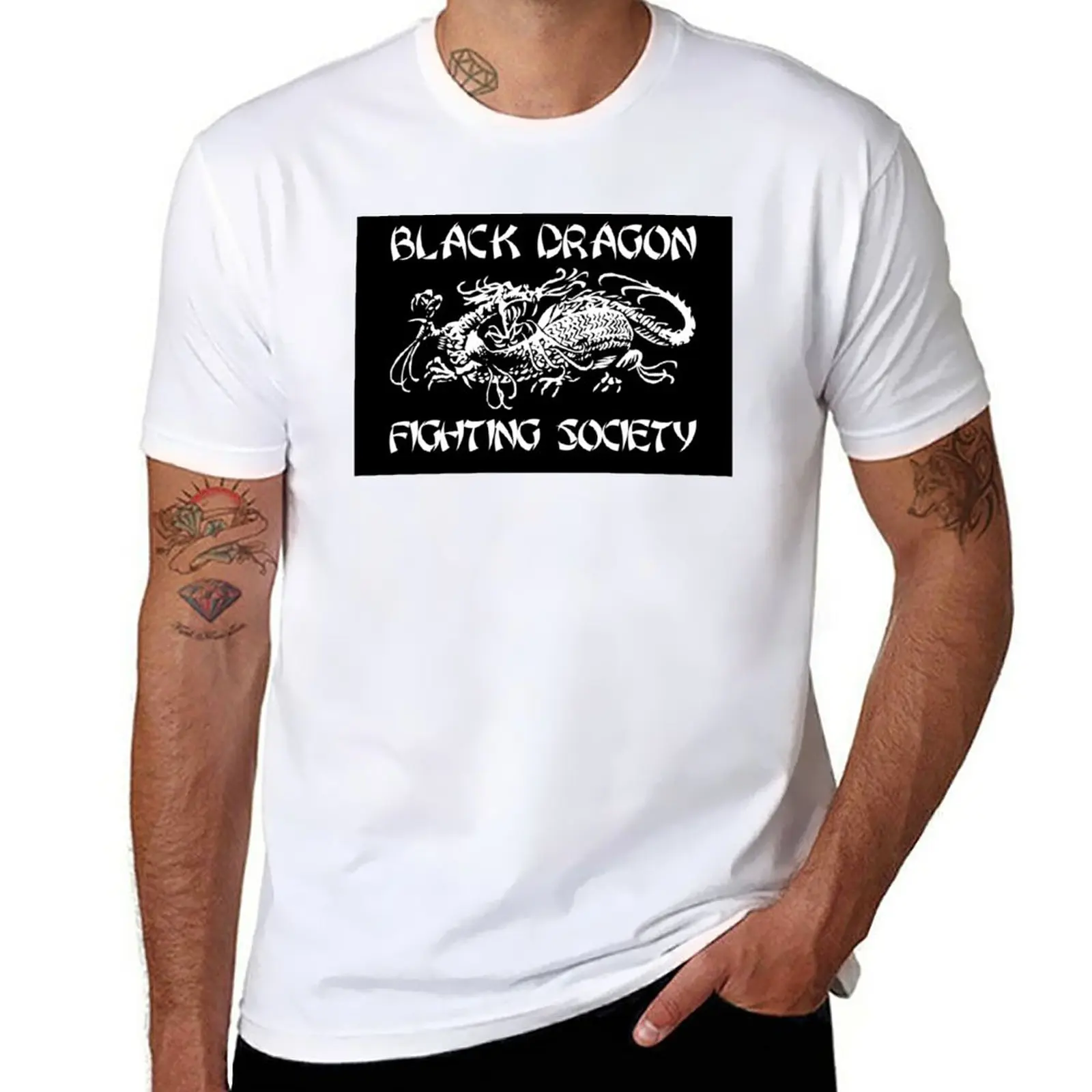 

New Black Dragon Fighting Society T-Shirt custom t shirts black t shirts plus size t shirts men t shirt