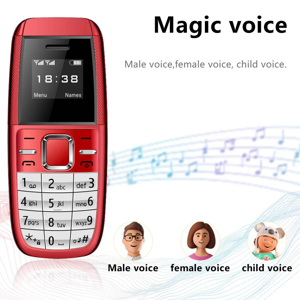 Servo bm200 mignon Mini téléphone double Sim Bluetooth Dial - up réveil mp3 Magic Voice Blacklist enregistreur d'appel automatique portable