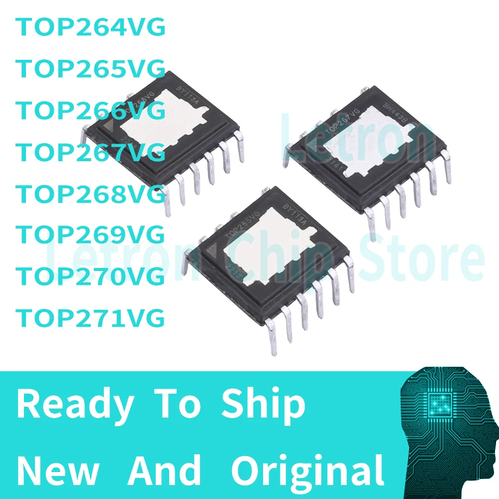 5pcs New Original TOP264VG TOP265VG TOP266VG TOP267VG TOP268VG TOP269VG TOP270VG TOP271VG Power Chip IC eDIP-12B