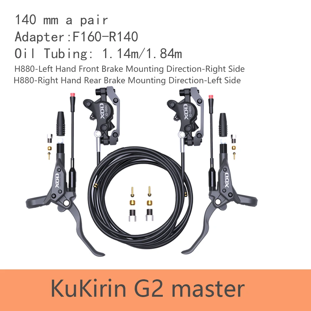 XOD XD-H800 / XD-H880 hydraulische schijfremmen voor elektrische scooters en e-bikes, – compatibel KuKirin G2 G2MAX G3PRO G4 G5