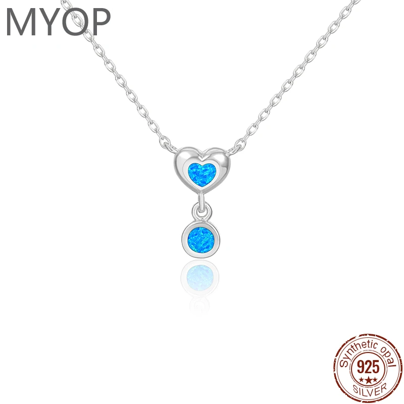 XYOP Heart-Shaped Beauty Reverie Feel The Luxurious Art Charm Retro Elegant 925 Silver Opal Necklace