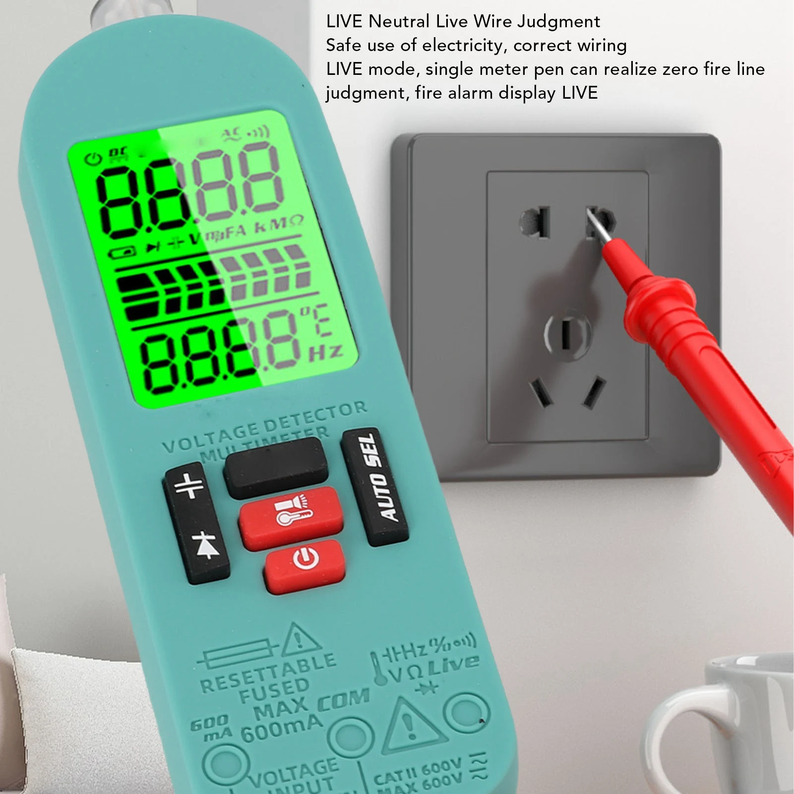 Volt Ohm Amp Meter Automatic Manual Function Switching Accurate Multifunctional Digital Multimeter for Electrician Maintenance