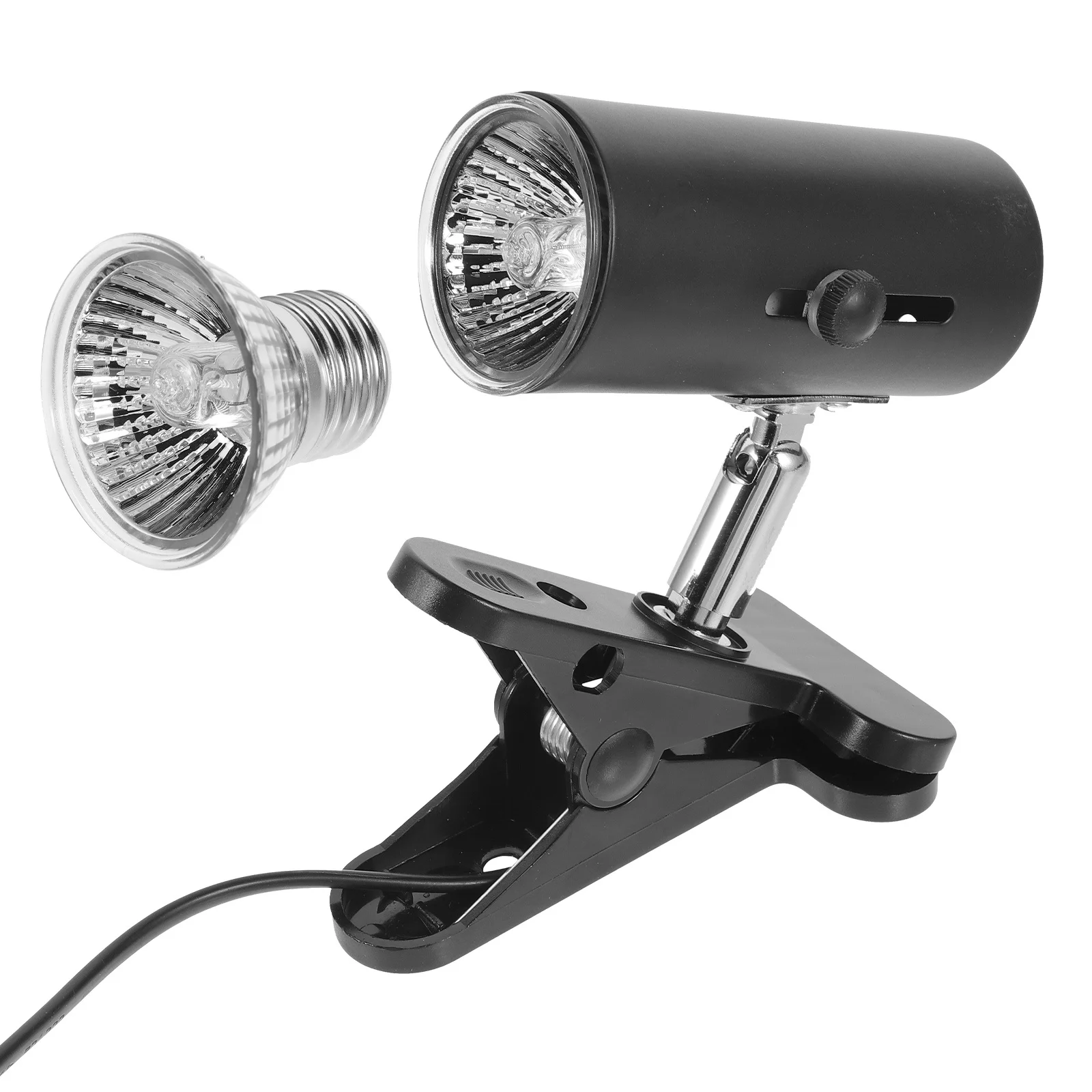 

1 Set Reptile Heat Lamp Clamp Dimmable Basking Light For Turtle Tortoise Lizard Snake Us Plug Adjustable Warmth Lighting Bearded
