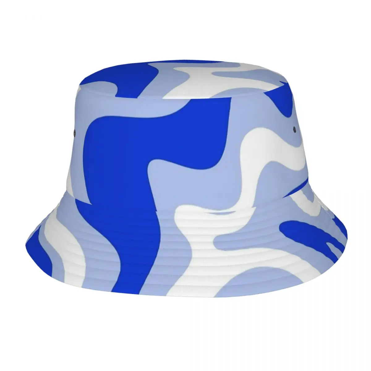 Retro Liquid Swirl Bucket Hat Abstract Pattern Fashion Fisherman Hats For Men Women Breathable Fishing Caps Design Sunscreen Hat