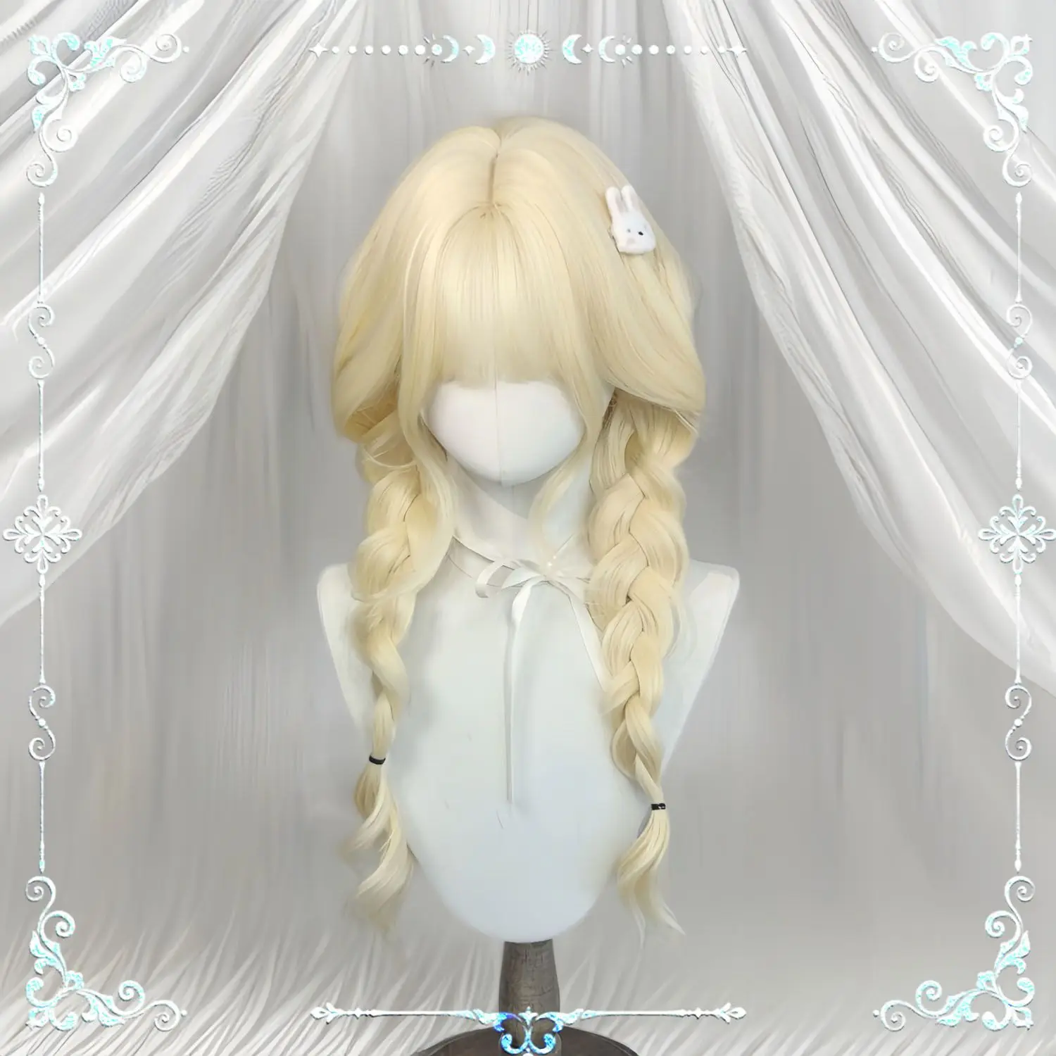 ‌ باروكات لوليتا للنساء - شعر باربي طويل مموج لعام 2025، باروكة دانتيل كاملة، إكسسوارات أزياء تنكرية