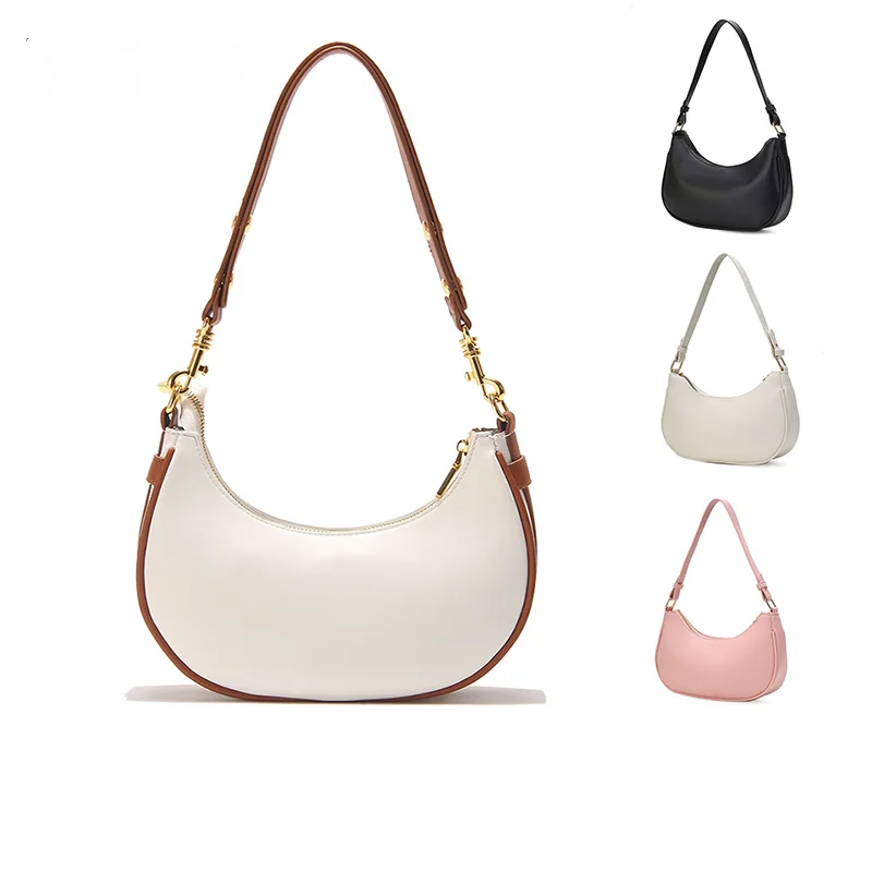 Vintage Dumpling Underarm Bag For Women PU Leather Shoulder Bag