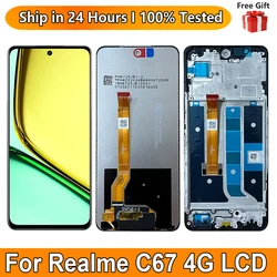 6.72'' For Realme C67 4G RMX3890 LCD Display With Frame Touch Screen Digitizer Assembly For Realme C67 4G Screen Replacement