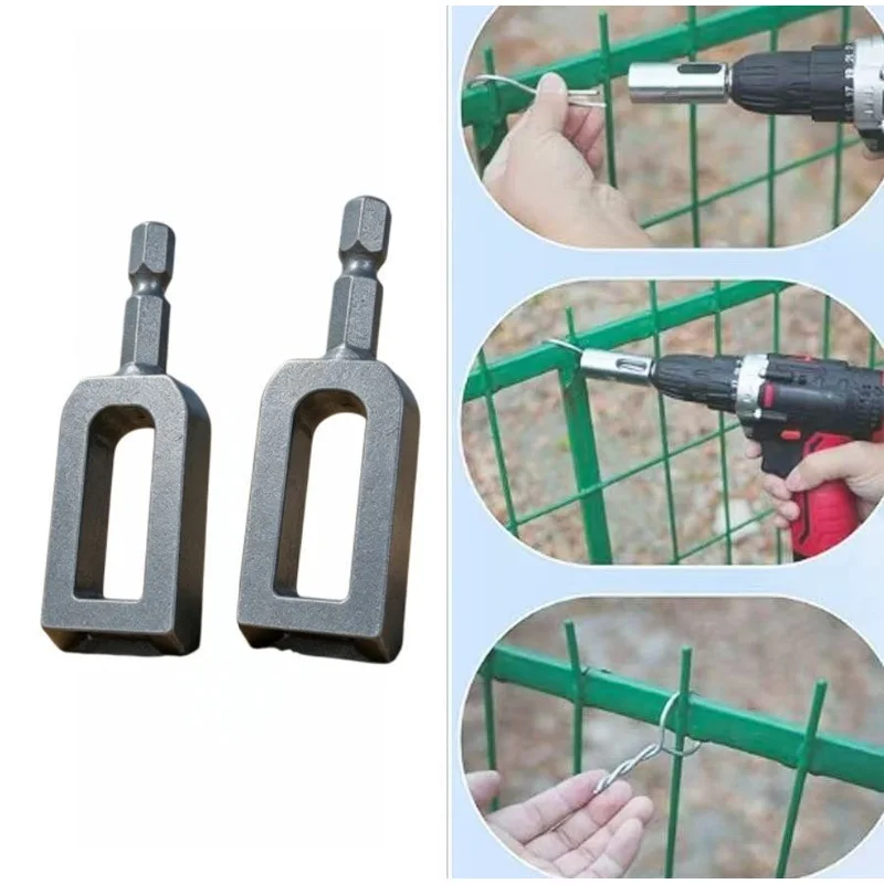 Electric Drill Wire Twisting Tool Wire Quick Knotter Universal Hexagonal Version For Fence Rebar Tying Construction Alloy Steel
