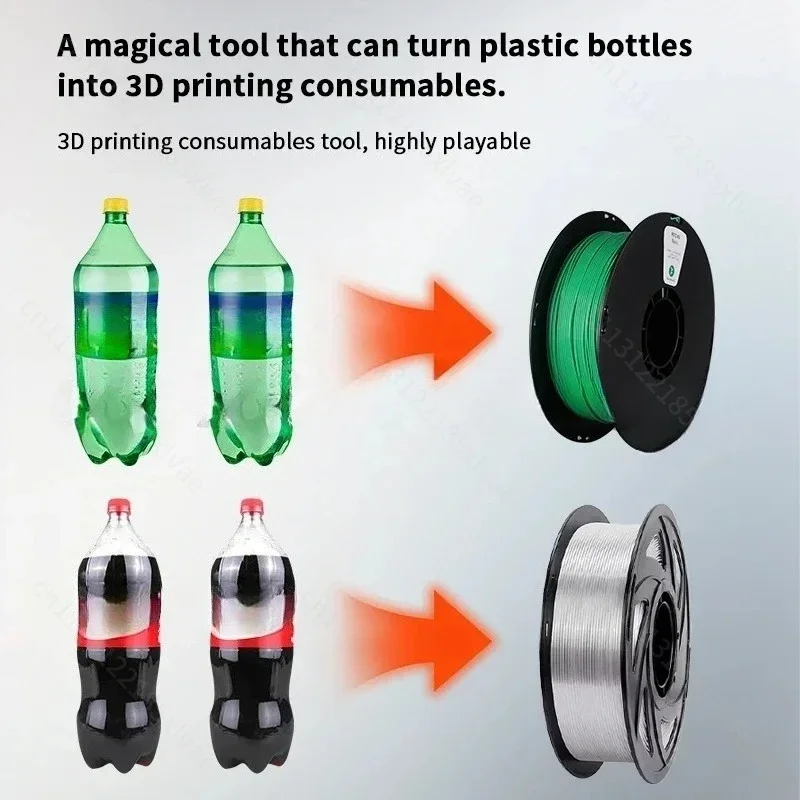 For Simple 3D Printing Filament Maker, Mini Plastic Extruder to Convert PET Coke Bottles for 3D Printer
