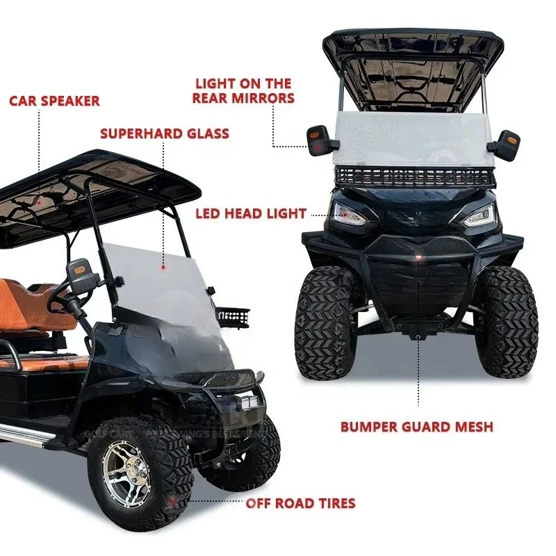 48v 4kw Chinese Factory Supply Odm 2 4 6 Seater Cheap Price Scooter Buggy Electric Car Golf Cart