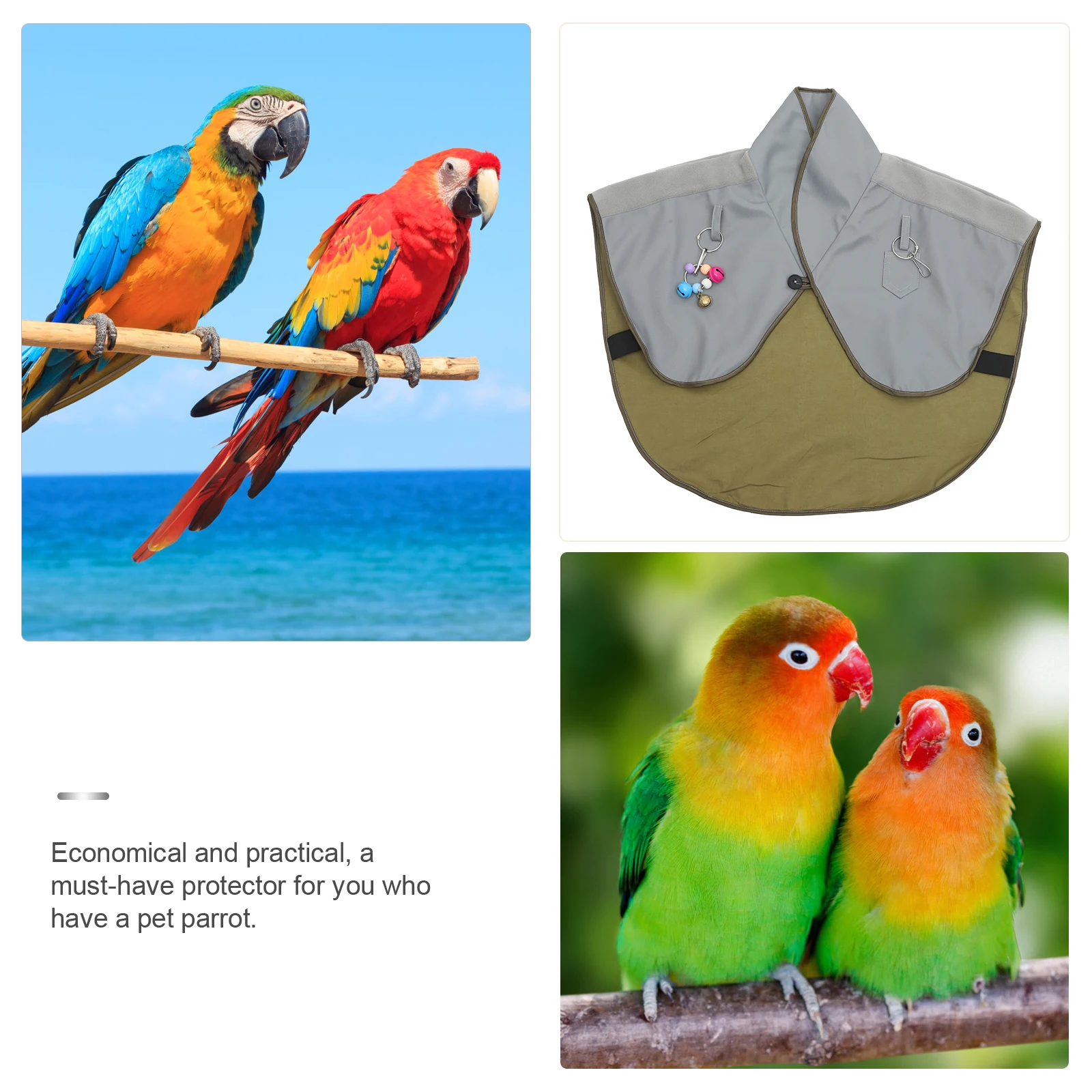 

Waterproof Bird Shoulder Protector Reusable Multi Functional Parrot Training Pad Anti Scratch Cape for Pet Birds Protection