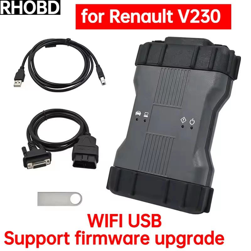 NEW Upgrade V230 WIFI USB Supported CanClip for Renault Can Clip Diagnostic Programming Multi Language for Renault VCI Scan Tool