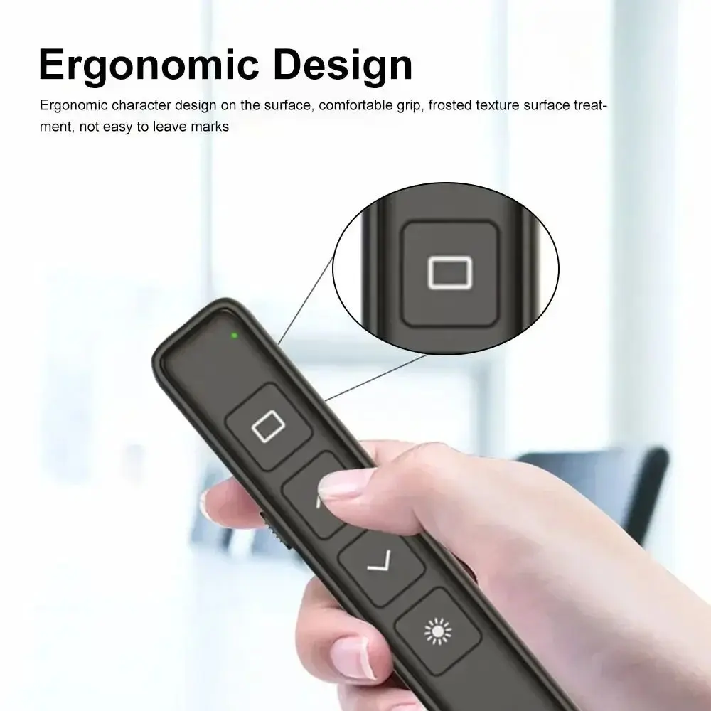 

B6 2.4GHz Multimedia Page Turner USB Charging Versatile Presentation Clicker Infrared PPT Presenter Office Teaching