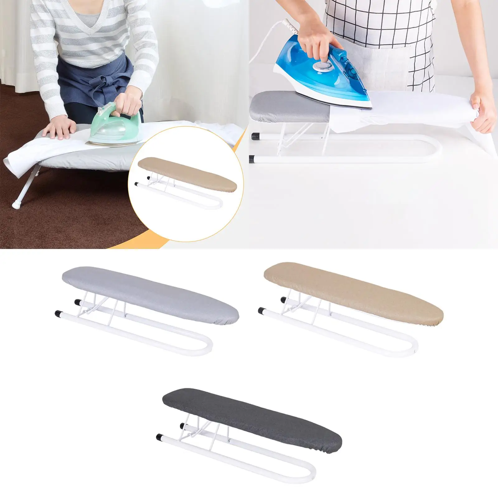 Tabla de Planchar Portátil Compacta, Superficie de Planchado Plegable y Estable para Planchar Puños y Cuellos con Precisión en Casa