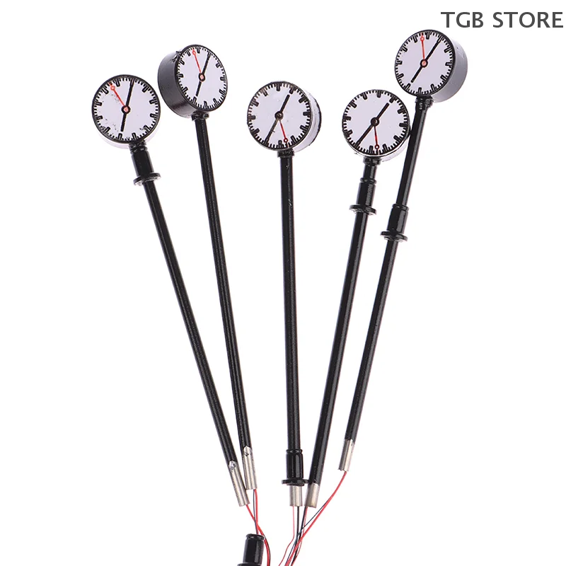 1Pcs 3V Miniature Led Lighting Model Railway HO N Scale Lights Lit Platform Clock Lamp Train Station Layout