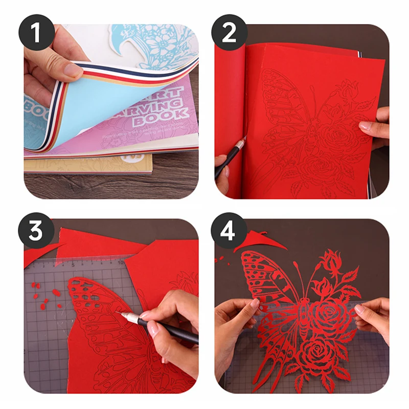 Creative Paper Cutting And Origami Book DIY Craft, Paper Cutting Painting, Engraving Painting, Holiday Gift