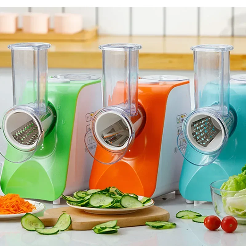 Electric Vegetable Cutting Artifact Household Kitchen Multi-function Potato Cucumber Shredded Slice Salad Machine