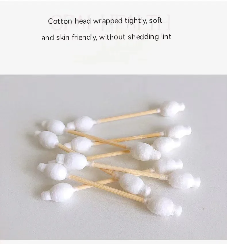 

Cucurbit head boxed degradable cotton swabs disposable makeup remover cotton swabs