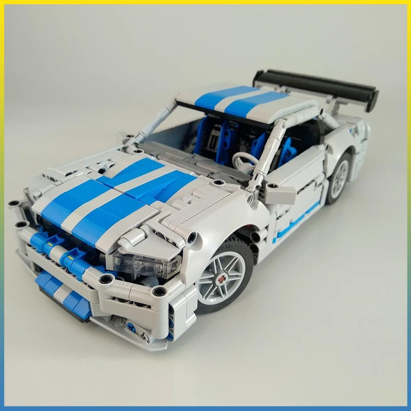 

Moc 1:8 Scale Skyline GT-R R34 Supercar Racing Sports Model Building Blocks Children's Toys Christmas Gift Technical Blocks