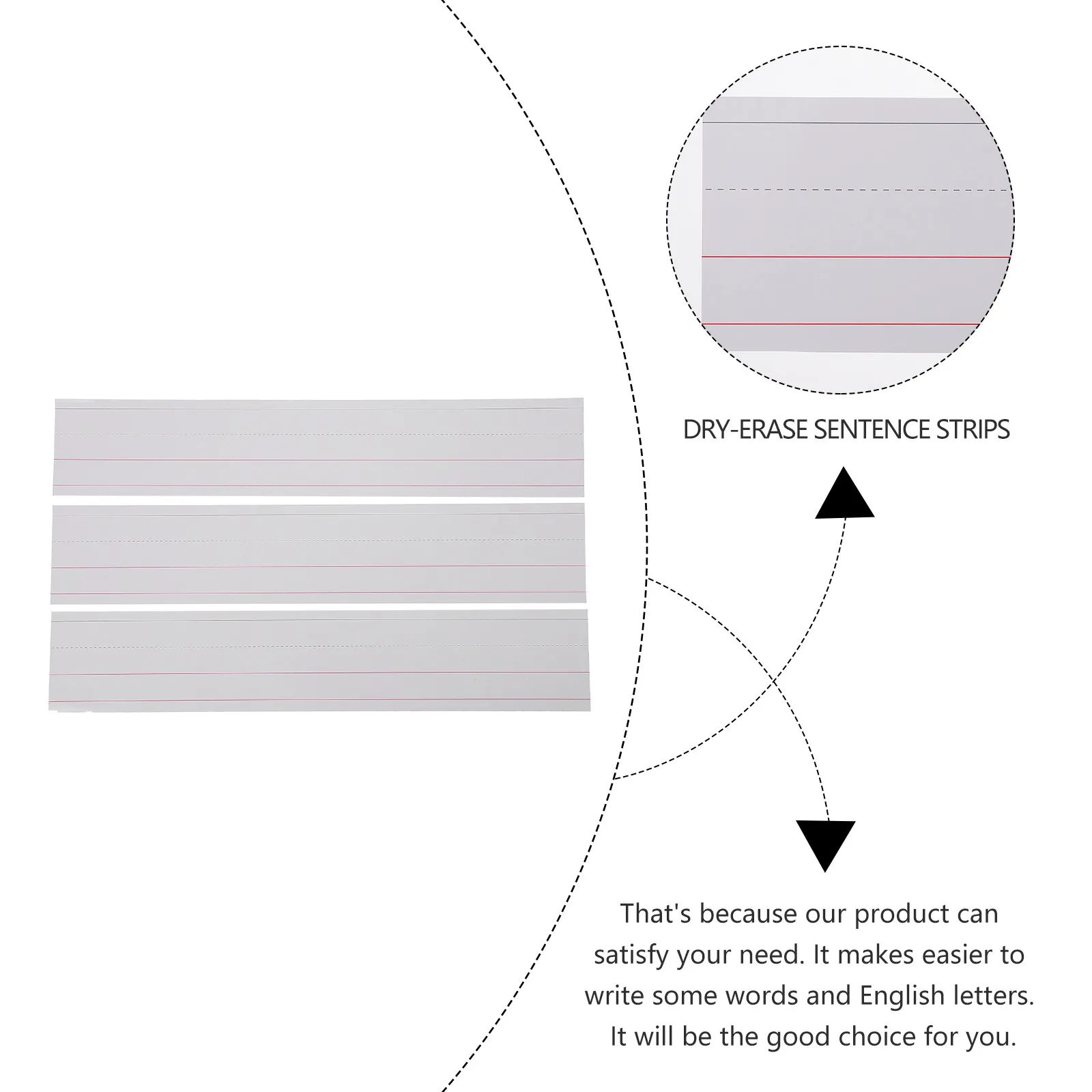 

50 шт. школьных обучающих полосок для составления предложений, разлинованные полоски для изучения букв, учебные пособия для класса, канцелярские товары