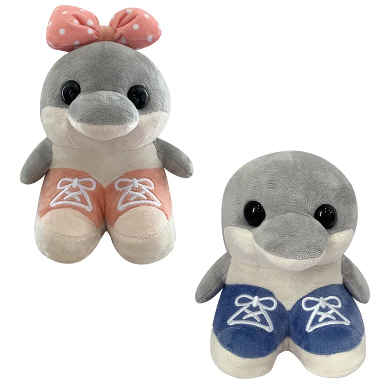 Cute Tralalero Tralala Pink Blue Dolphins Tung Tung Plush Toy Realistic Funny Exquisite Throw Pillow Ornament Gifts For Children