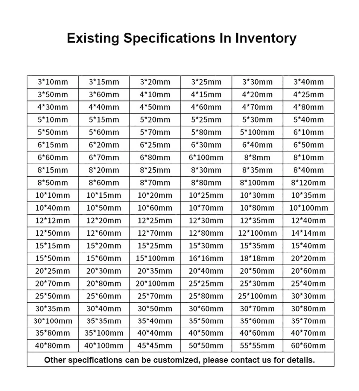 1Pcs Length 100mm 304 Stainless Steel Bar Plate Rod Flat Steel Width 10mm - 80mm Thick 3mm /4mm /5mm /6mm /8mm /10mm /12mm /15mm