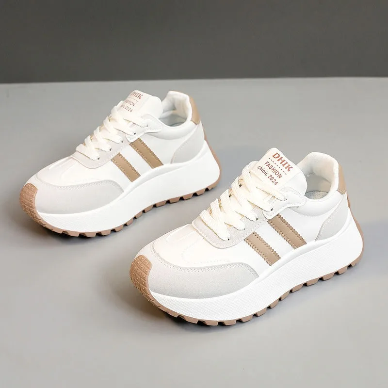 

Лето 2021, женская обувь на толстой подошве, увеличивающие рост, женские кроссовки, повседневные туфли для скейтбординга, спортивные кроссовки на шнуровке для женщин