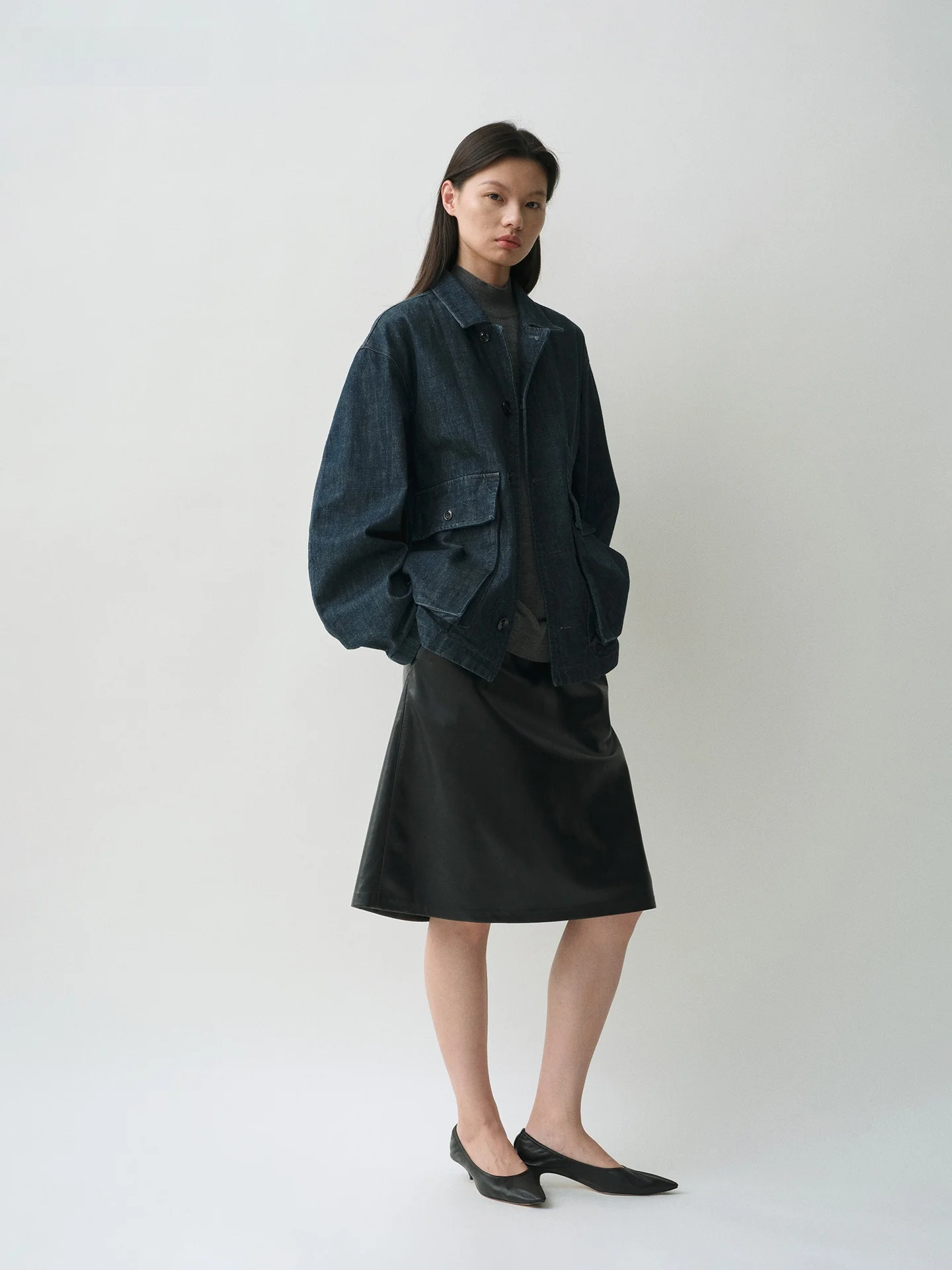 

Ультрамягкая белковая кожаная юбка трапециевидной формы с эластичной резинкой на талии, женские повседневные юбки со средней талией и подставкой от Silavie