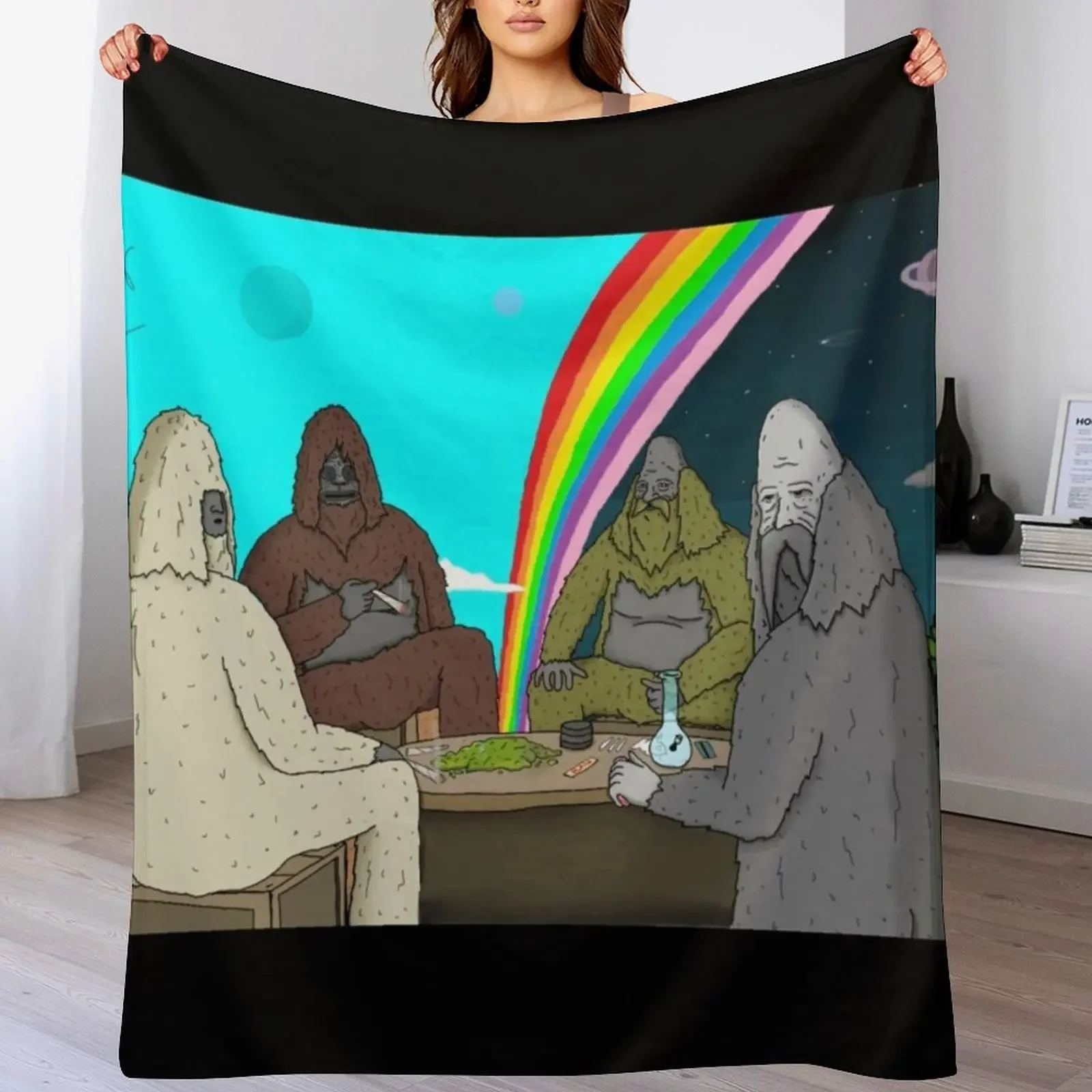 

Secret sasquatch society Throw Blanket Loose Personalized Gift Kid'S Decorative Throw Blankets
