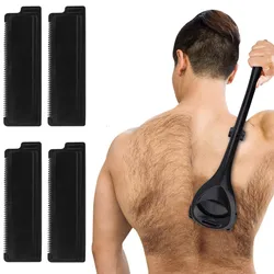 Afeitadora de espalda indolora para hombres, removedor de pelo, depiladora, afeitadora de cara trasera, mango largo, afeitadora plegable portátil, cuidado corporal, nuevo