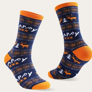 1 pair of fashionable, unique, and fun blue candy case gift socks for men and women, suitable for all seasons