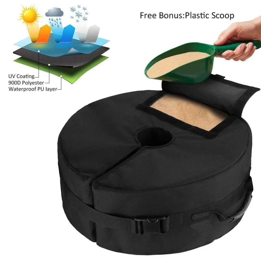 Sun Umbrella Base Outdoor Portable, Tent Fixed Sandbag, Circular Three-dimensional Sandbag