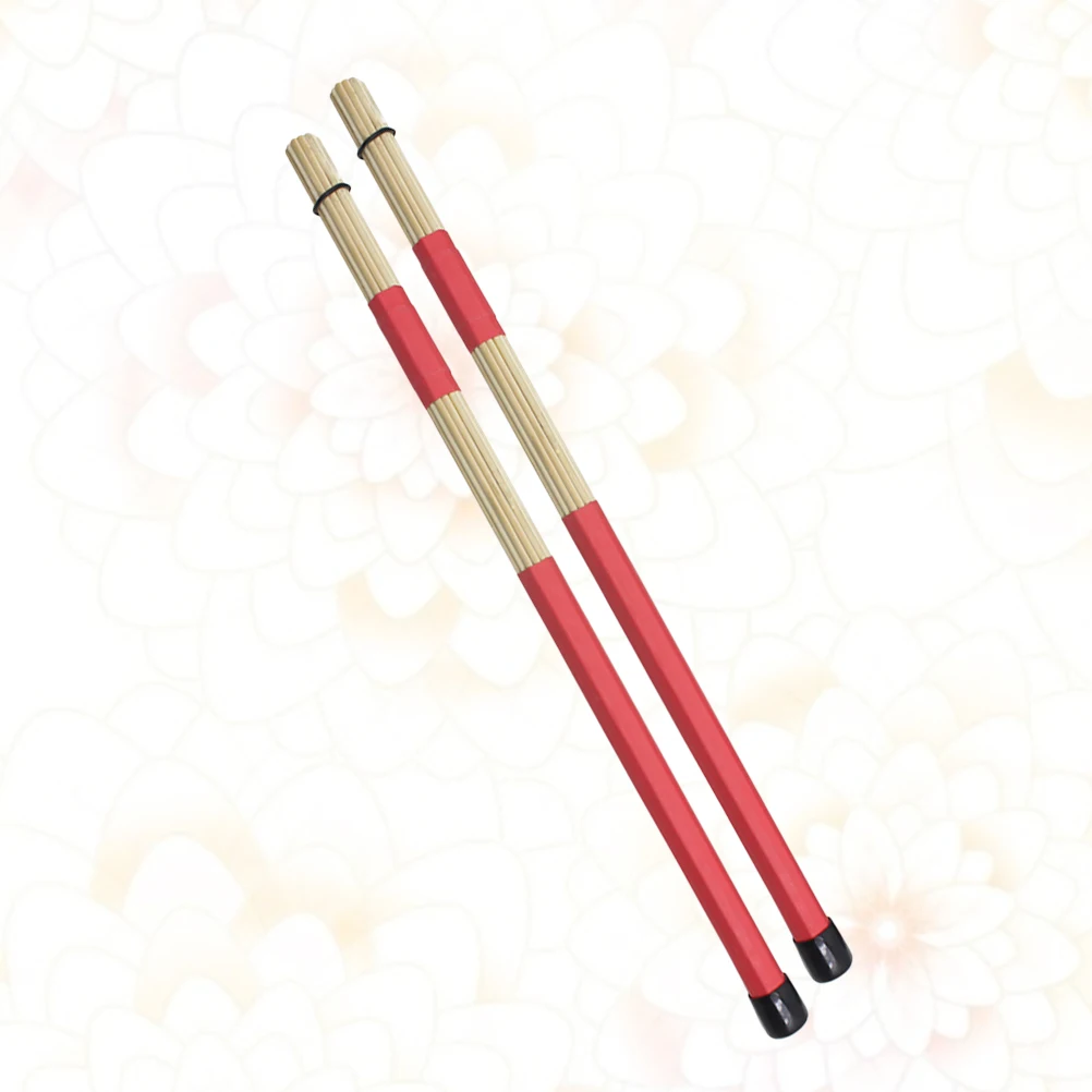 

2Pcs Bamboo Drumsticks Durable Lightweight Red Wooden Sticks Ideal for Jazz Orchestral Youth Band Drummers Percussion