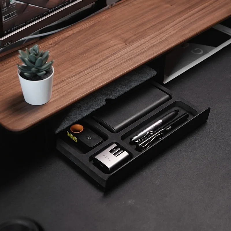 Metal Z1 Monitor Riser Stand Drawer Monitor Holder Compartment Storage Drawers Rack Organizer Drawer Monitor Shelf Accessories