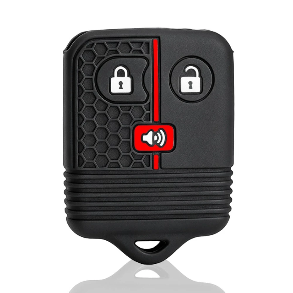 Silicone Car Remote Key Shell Case Fob Cover 3 Buttons for Ford Focus Complete Escape Mustang Explorer Lincoln Town Sport