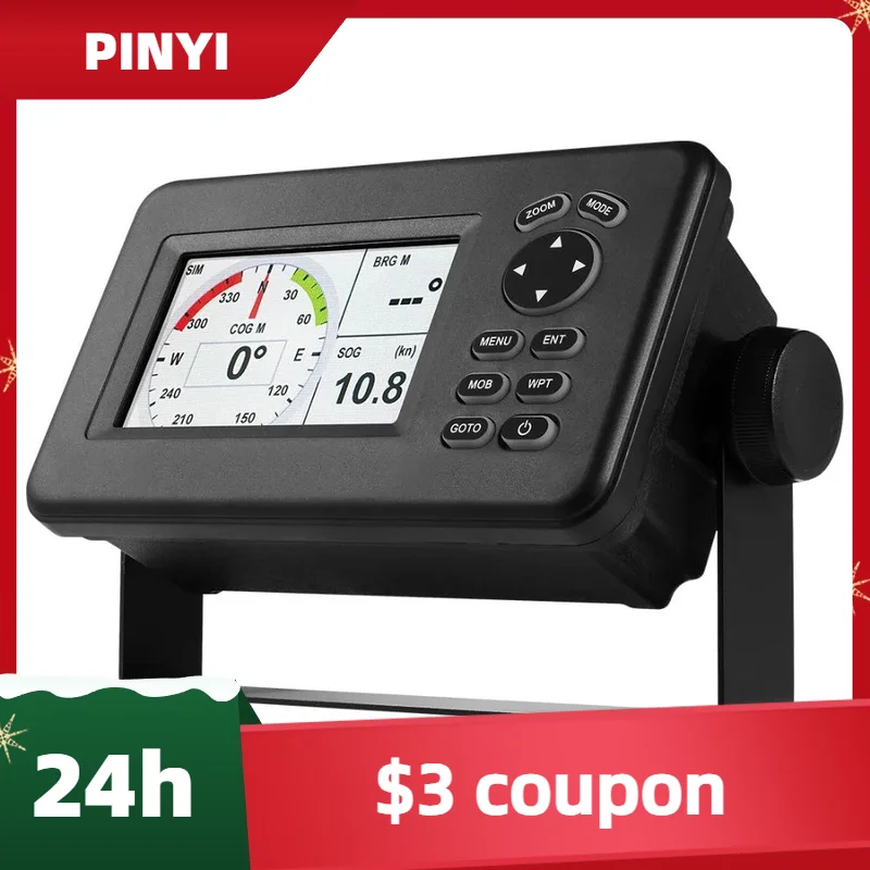 New HP-528A 4.3-inch Color LCD Chart Plotter Built-in Class B+ AIS Transponder Combo High Sensitivity Marine GPS Navigator