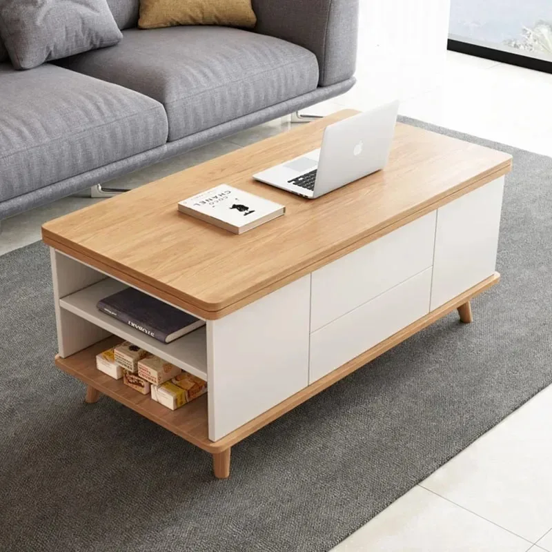 Lift Up Storage Coffee Table White High Modern Nordic Coffee Table Minimalist Apartamento Couchtisch Home Furniture