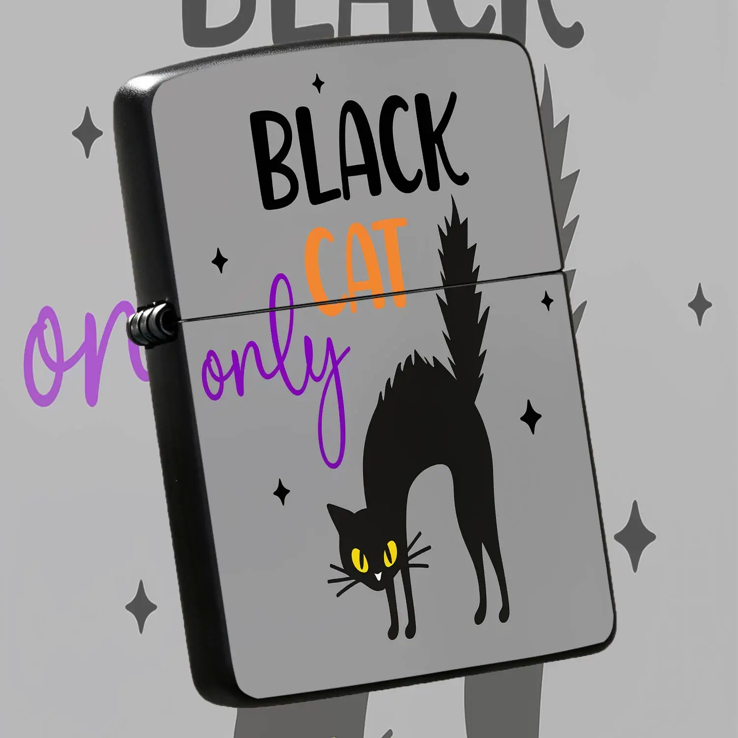 Cutepattern Portable Lighter, Spooky Halloween Themed Pocket Igniter For Home Candle Lighting, Outdoor Camping Hiking Use, Ideal Novelty Gift For Cat Lovers On Holiday Birthdays, Sleek Handy Accessory For Daily Multi-Sc A Humorous And Inter