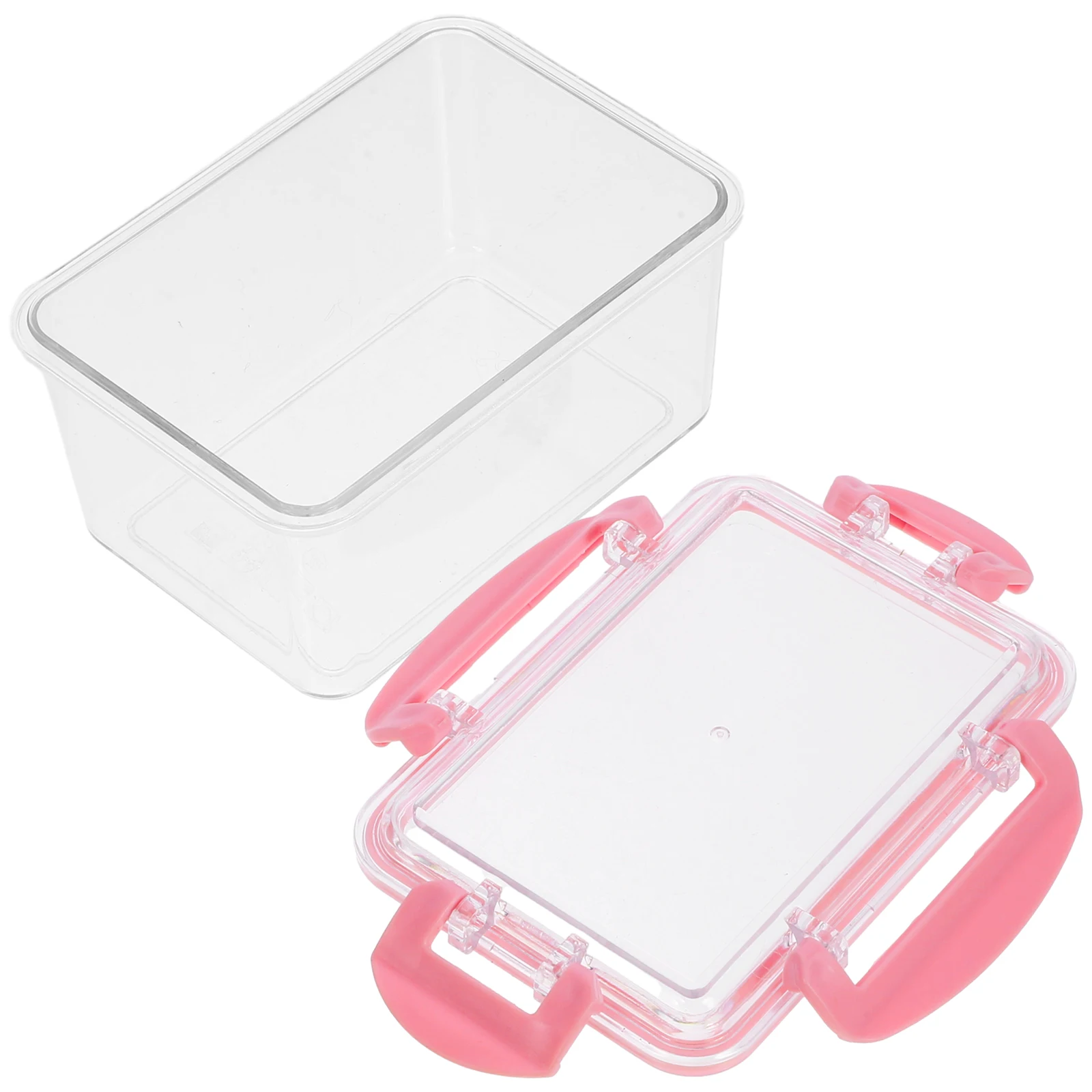 

Sealed Storage Containers Clear Airtight Boxes for Snacks Fruits Vegetables Dry Food Grain Coffee Beans Pink PC Plastic with