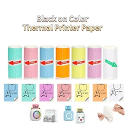 Mini Printer Sticker Paper,Thermal Self-adhesive paper 57*25mm,White &Colour Paper for Pocket Inkless Portable Bluetooth Printe