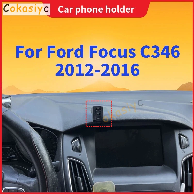 Suporte para Telefone de Carro para Ford Focus MK3 2012 2013 2014 2015 2016, Base de Fixação Especial com Carregamento Sem Fio, Acessórios Internos