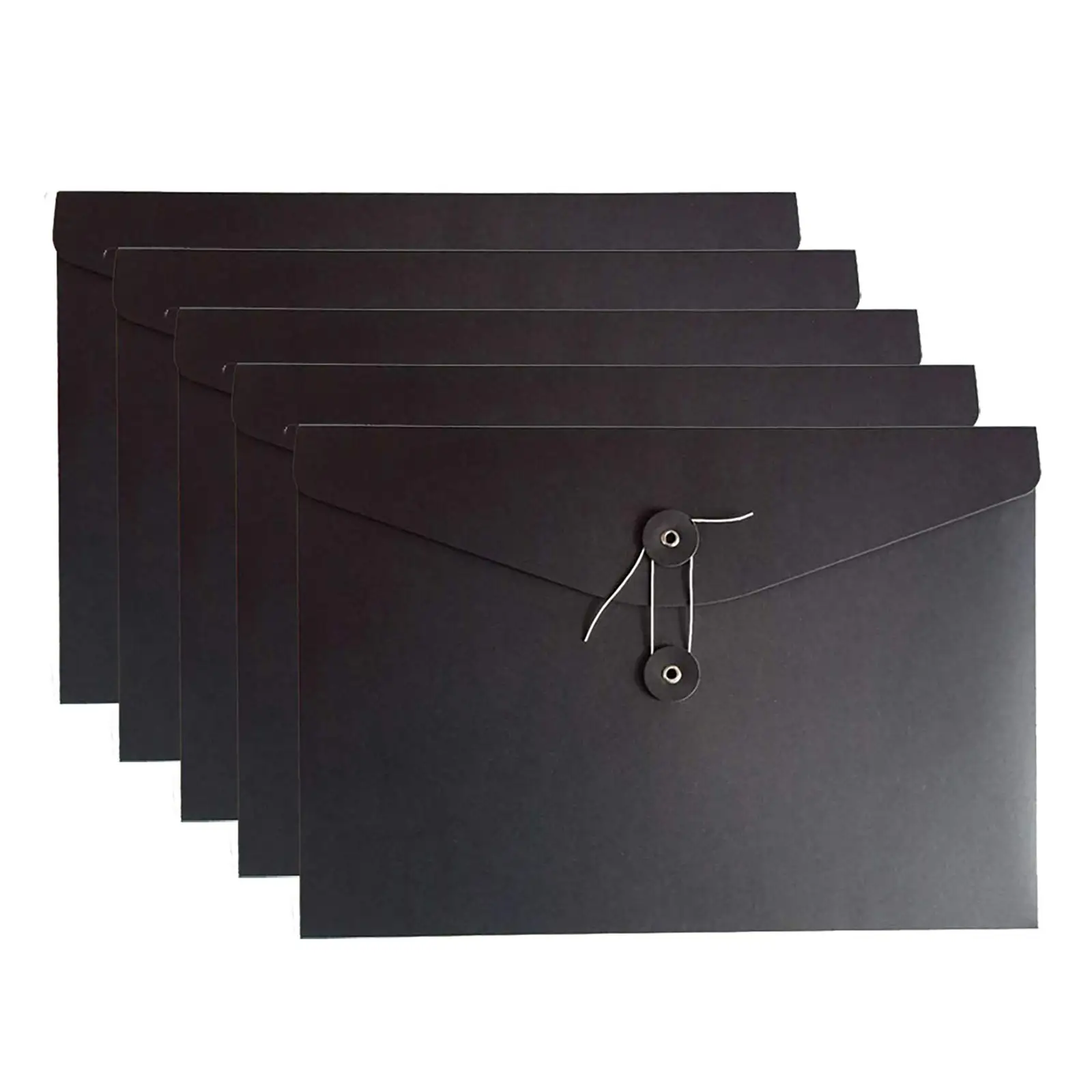 5Pack A4 Kraft String File Folder Envelope Pocket For Projects Contracts Bills Meeting File Document Organizer School Supplies