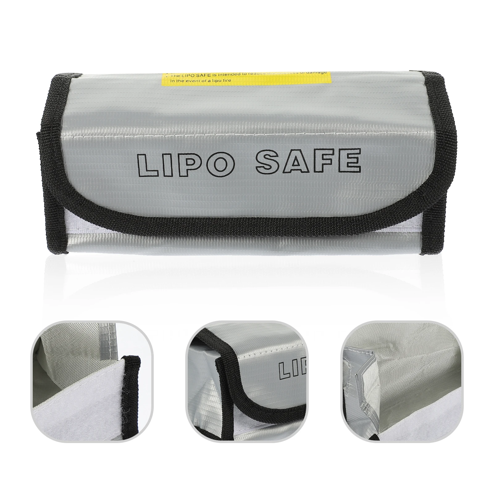 

Protection Bag 185mmx75mmx60mm Black Fireproof Explosion Proof Storage Safe Container Sack for Charging