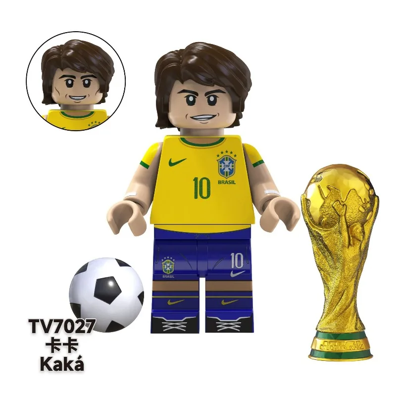 

TV6504 football series star World Cup game miniature children's toys assembled building block bags wholesale