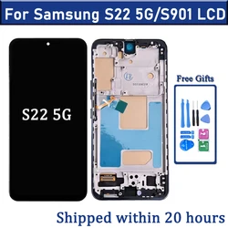 TFT For Samsung Galaxy S22 S901B S901U S901W S901N S901E LCD Display S22 5G Screen Touch Screen For Samsung S22 5G with Frame