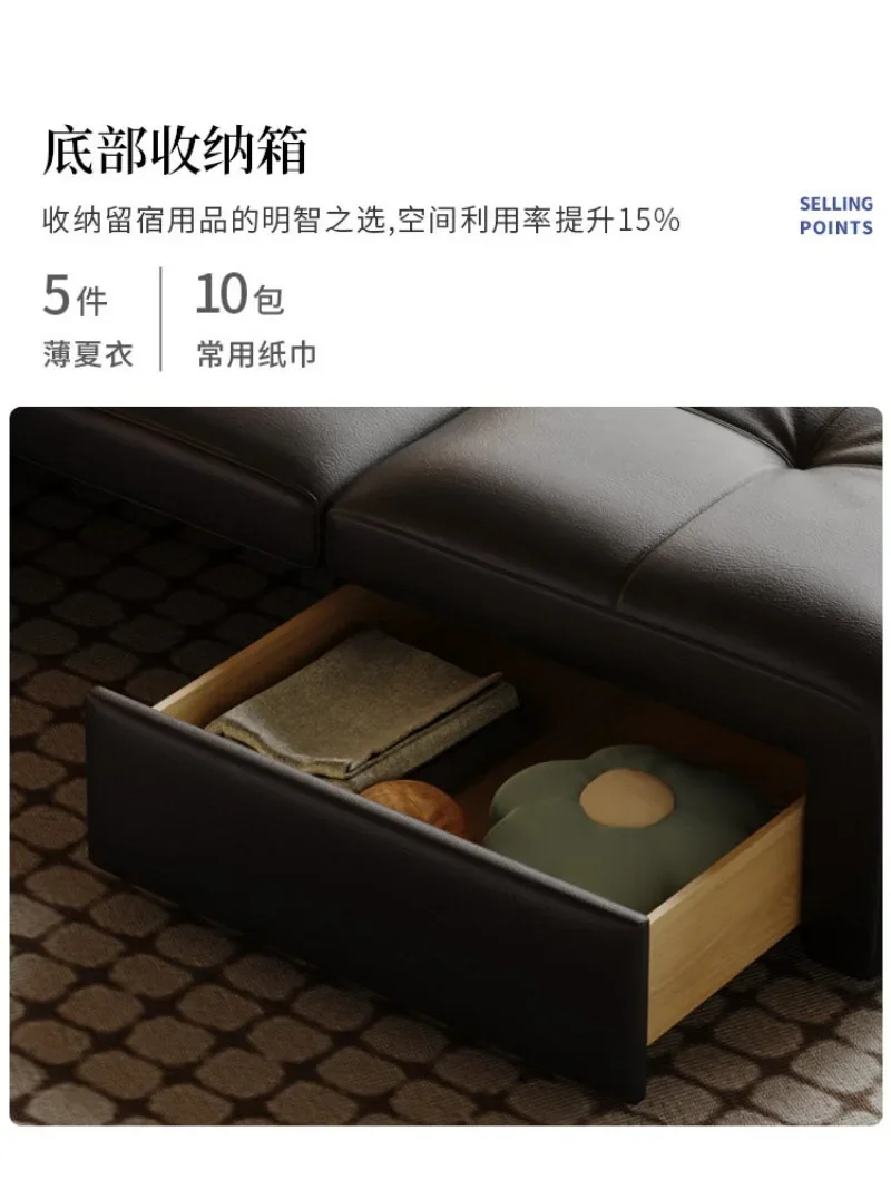 Electric small apartment multi-functional living room 2025 new Internet celebrity dual-purpose foldable double retractable bed